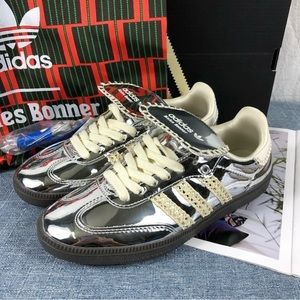 Wales Bonner x Samba ‘Silver Metallic Gum’ 2023 Adidas Sneakers